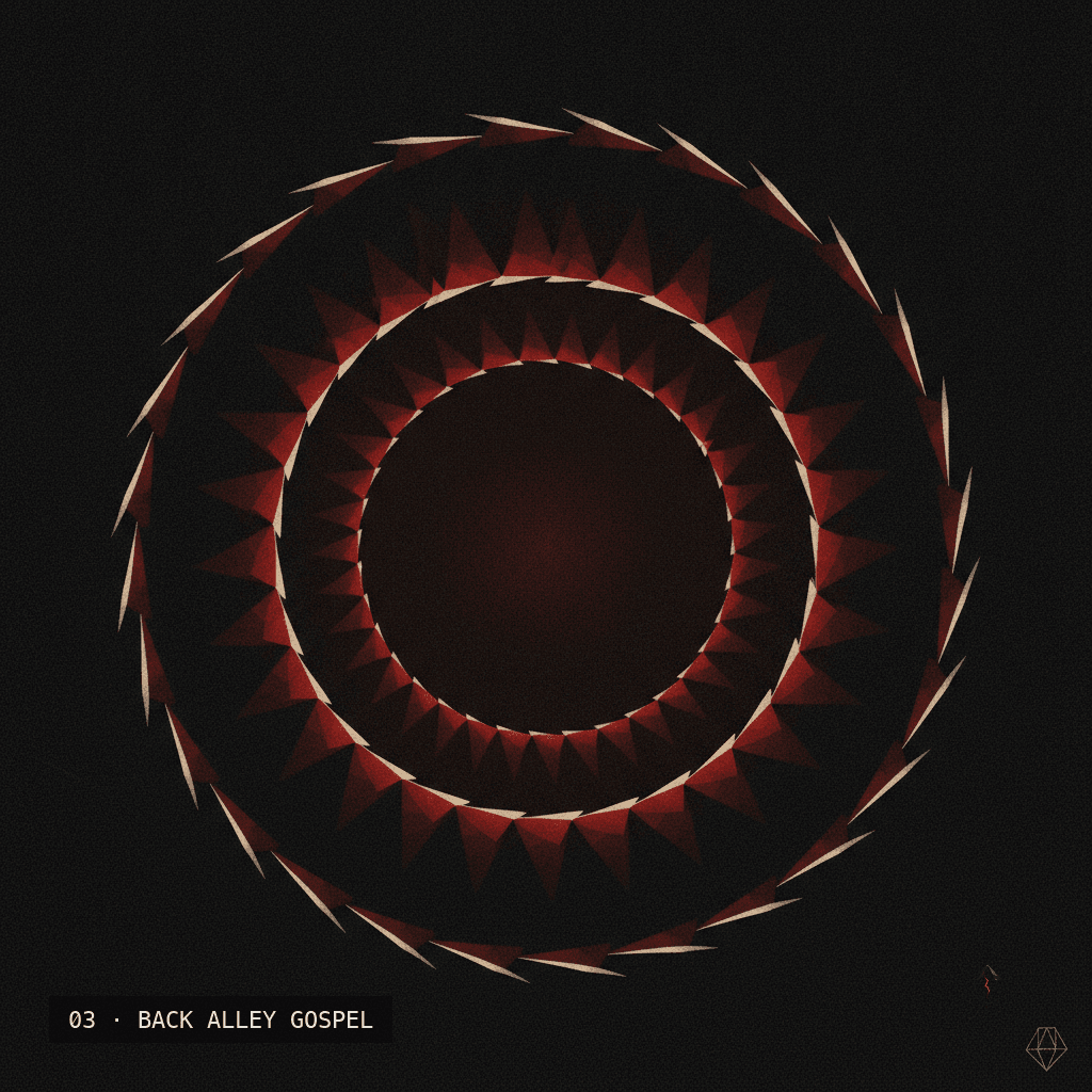 Back Alley Gospel track cover, ritual fire grit