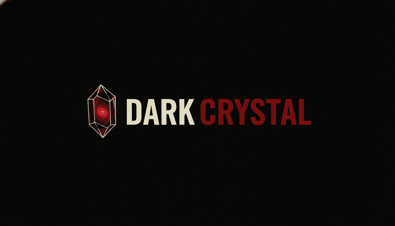 Horizontal logo lockup, crystal mark beside the wordmark