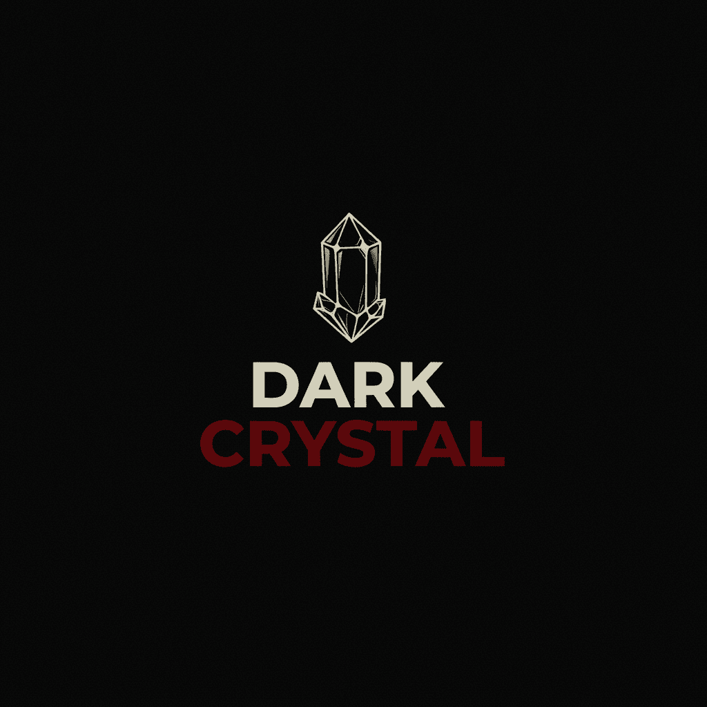 Stacked logo lockup, crystal mark above the wordmark